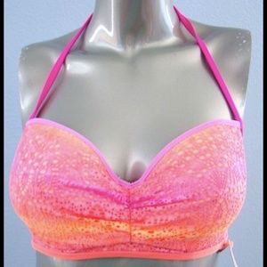 Victorias Secret Nwt Warm Ombre Lace The Getaway Halter Bikini Top